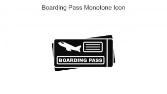 Boarding Pass Monotone Icon In Powerpoint Pptx Png And Editable Eps Format