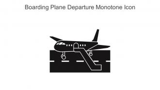 Boarding Plane Departure Monotone Icon In Powerpoint Pptx Png And Editable Eps Format