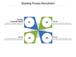 Boarding process recruitment ppt powerpoint presentation model vector cpb
