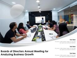 Boards Of Directors Annual Meeting For Analyzing Business Growth