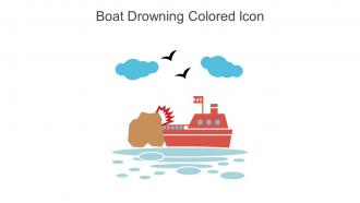 Boat Drowning Colored Icon In Powerpoint Pptx Png And Editable Eps Format