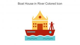 Boat House In River Colored Icon In Powerpoint Pptx Png And Editable Eps Format