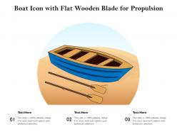 Boat icon with flat wooden blade for propulsion