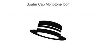 Boater Cap Monotone Icon In Powerpoint Pptx Png And Editable Eps Format