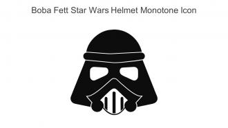 Boba Fett Star Wars Helmet Monotone Icon In Powerpoint Pptx Png And Editable Eps Format
