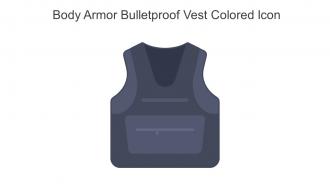 Body Armor Bulletproof Vest Colored Icon In Powerpoint Pptx Png And Editable Eps Format