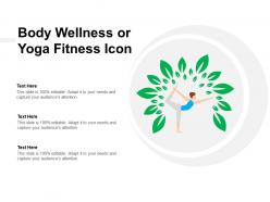 Body wellness or yoga fitness icon