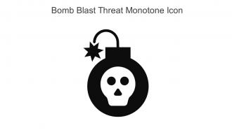Bomb Blast Threat Monotone Icon In Powerpoint Pptx Png And Editable Eps Format