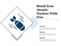 Bomb icon atomic nuclear with fins