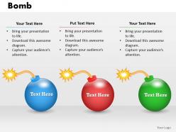 Bomb powerpoint template slide