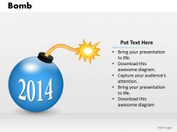 Bomb powerpoint template slide