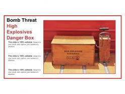 Bomb threat high explosives danger box