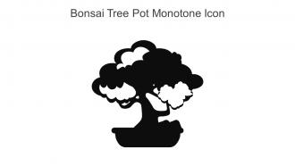 Bonsai Tree Pot Monotone Icon In Powerpoint Pptx Png And Editable Eps Format
