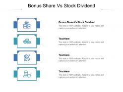 Bonus share vs stock dividend ppt powerpoint presentation show graphics design cpb