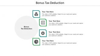 Bonus tax deduction ppt powerpoint presentation infographics cpb