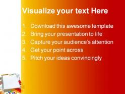 Book and colors pencil education powerpoint backgrounds and templates 1210