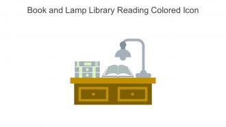 Book And Lamp Library Reading Colored Icon In Powerpoint Pptx Png And Editable Eps Format