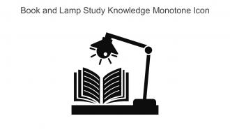 Book And Lamp Study Knowledge Monotone Icon In Powerpoint Pptx Png And Editable Eps Format