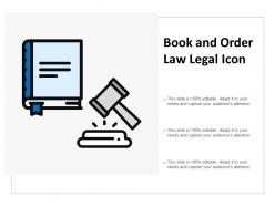 Book and order law legal icon