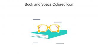 Book And Specs Colored Icon In Powerpoint Pptx Png And Editable Eps Format