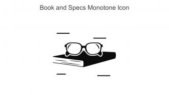 Book And Specs Monotone Icon In Powerpoint Pptx Png And Editable Eps Format