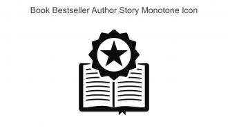 Book Bestseller Author Story Monotone Icon In Powerpoint Pptx Png And Editable Eps Format