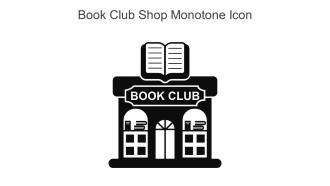 Book Club Shop Monotone Icon In Powerpoint Pptx Png And Editable Eps Format