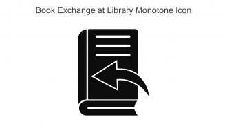 Book Exchange At Library Monotone Icon In Powerpoint Pptx Png And Editable Eps Format