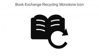 Book Exchange Recycling Monotone Icon In Powerpoint Pptx Png And Editable Eps Format