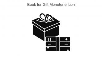 Book For Gift Monotone Icon In Powerpoint Pptx Png And Editable Eps Format