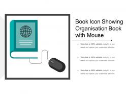Book icon showing organisation book with mouse