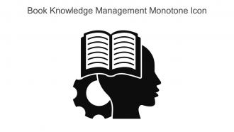 Book Knowledge Management Monotone Icon In Powerpoint Pptx Png And Editable Eps Format
