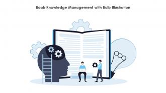 Book Knowledge Management With Bulb Illustration