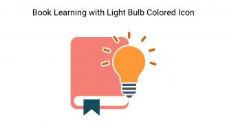 Book Learning With Light Bulb Colored Icon In Powerpoint Pptx Png And Editable Eps Format