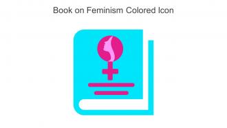 Book On Feminism Colored Icon In Powerpoint Pptx Png And Editable Eps Format