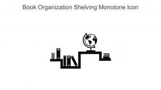 Book Organization Shelving Monotone Icon In Powerpoint Pptx Png And Editable Eps Format