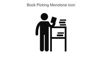 Book Picking Monotone Icon In Powerpoint Pptx Png And Editable Eps Format