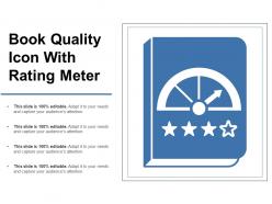 Book quality icon with rating meter