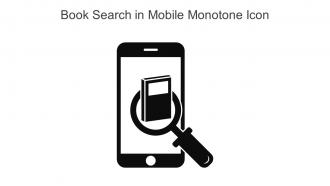 Book Search In Mobile Monotone Icon In Powerpoint Pptx Png And Editable Eps Format