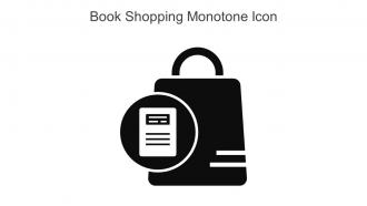 Book Shopping Monotone Icon In Powerpoint Pptx Png And Editable Eps Format