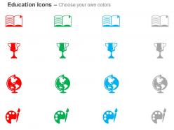 Book trophy study abroad art ppt icons graphics
