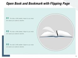 Book With Bookmark Ancient Magnifying Glass Various Ribbon