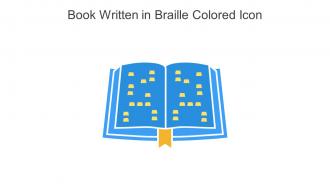 Book Written In Braille Colored Icon In Powerpoint Pptx Png And Editable Eps Format