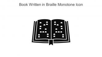 Book Written In Braille Monotone Icon In Powerpoint Pptx Png And Editable Eps Format