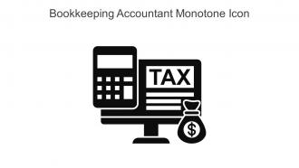 Bookkeeping Accountant Monotone Icon In Powerpoint Pptx Png And Editable Eps Format