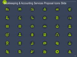 Bookkeeping and accounting services proposal icons slide ppt powerpoint design ideas