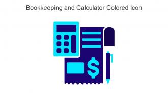 Bookkeeping And Calculator Colored Icon In Powerpoint Pptx Png And Editable Eps Format