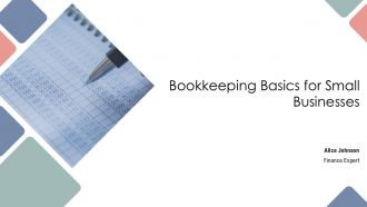 Bookkeeping Basics For Small Businesses PPT Outline AT