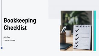 Bookkeeping Checklist PPT Presentation ST AI