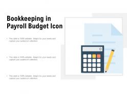 Bookkeeping in payroll budget icon